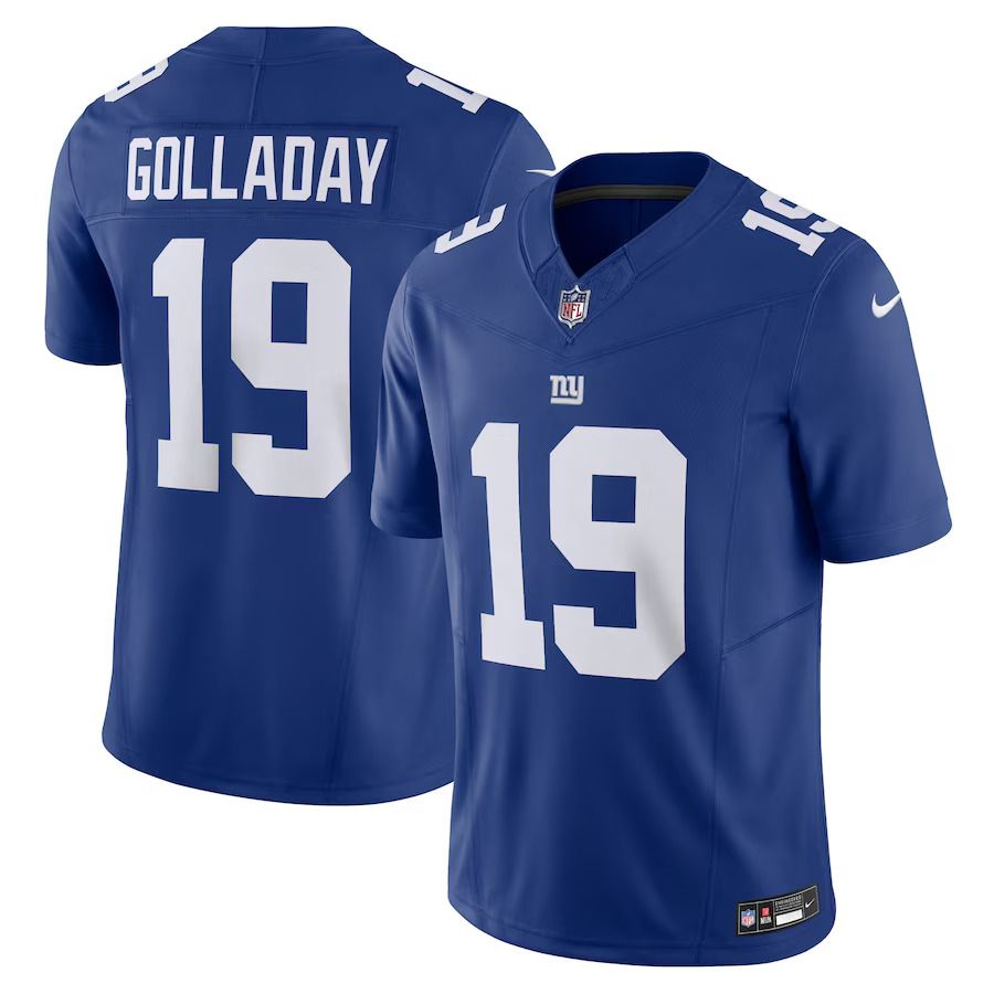 Men New York Giants 19 Kenny Golladay Nike Royal Vapor F.U.S.E. Limited NFL Jersey